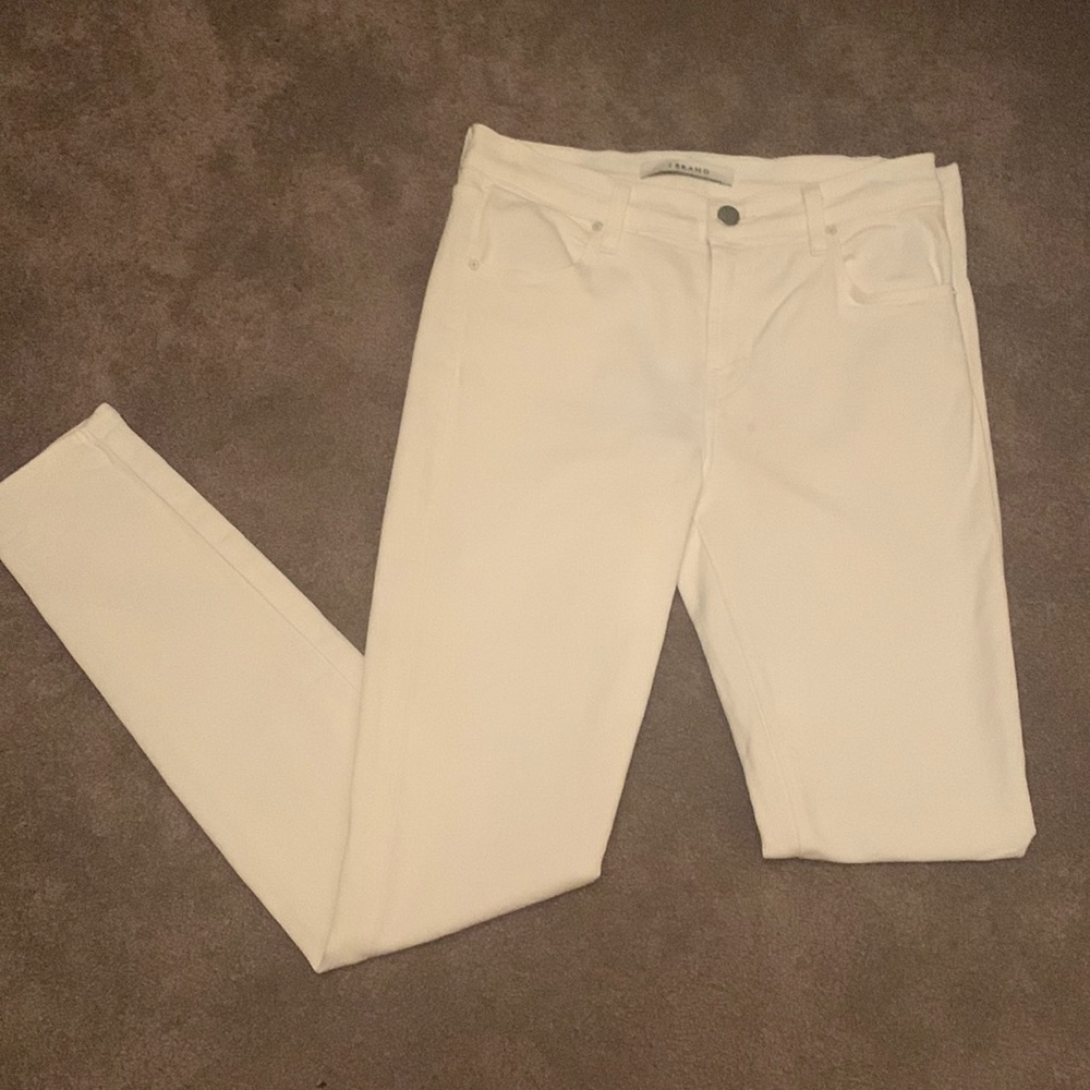 J brand size 25 white skinny jeans